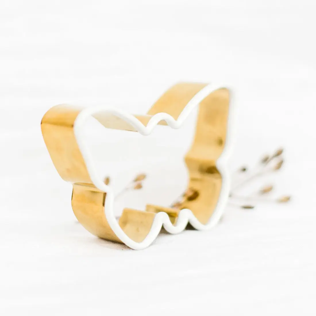 3er Set Ausstecher Frühling gold mit Silikonrand