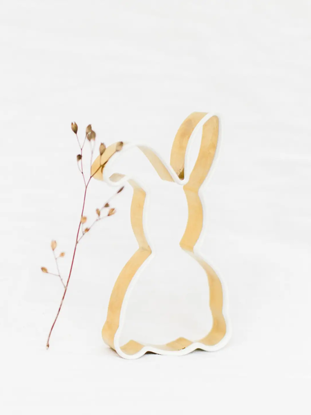 Ausstecher Hase gold mit Silikonrand