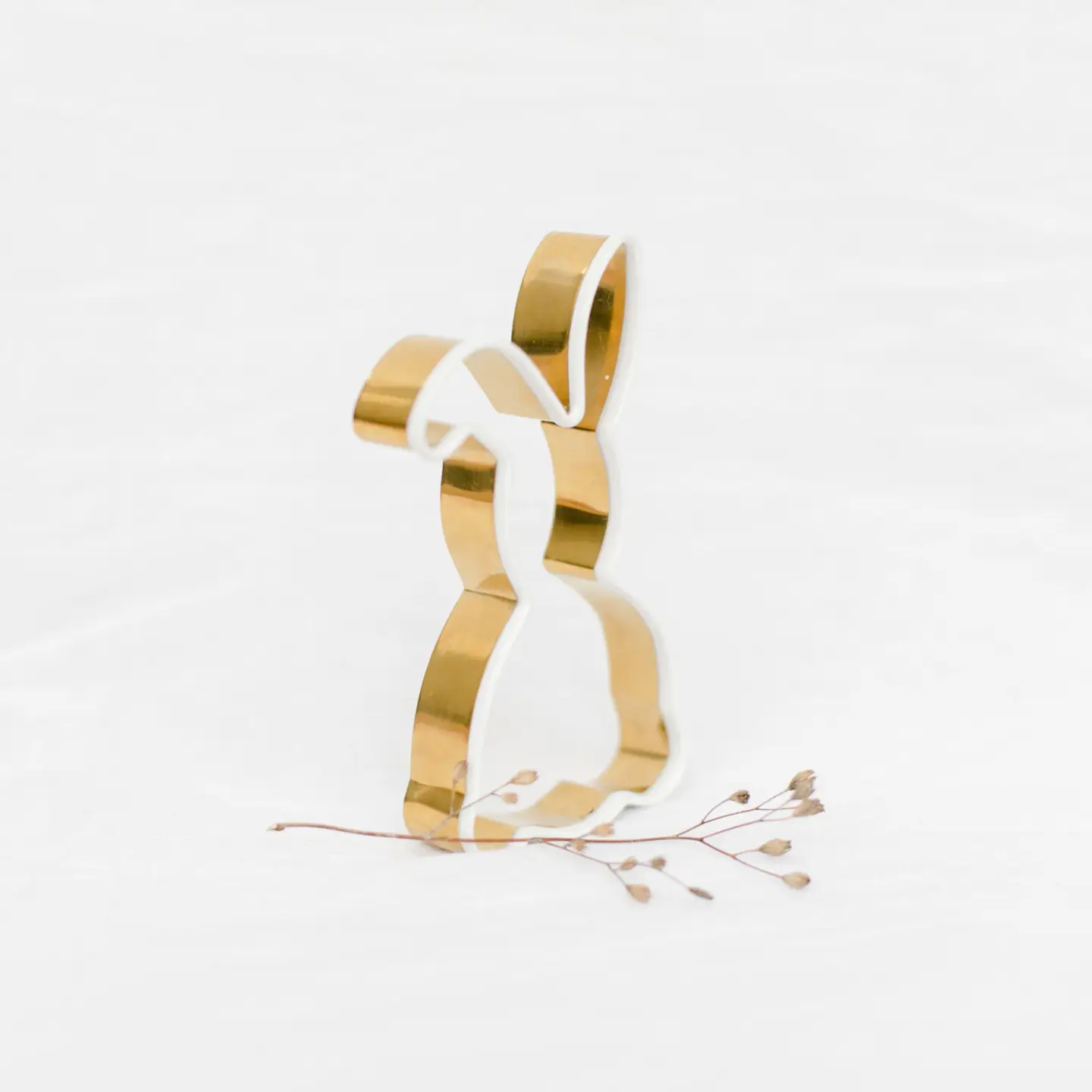 Ausstecher Hase gold mit Silikonrand