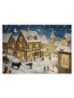 Adventskalender A3 draussen am Abend
