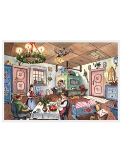 Adventskalender A4 in der warmen Stube