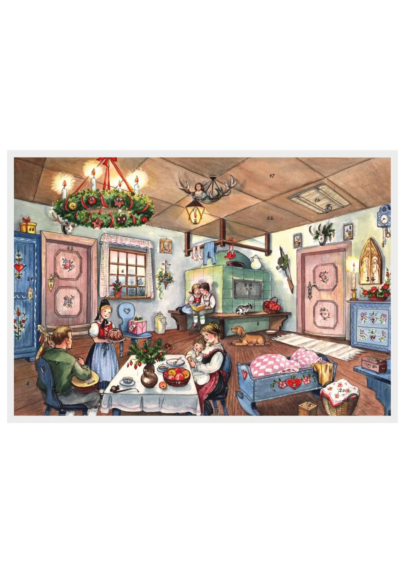 Adventskalender A4 in der warmen Stube