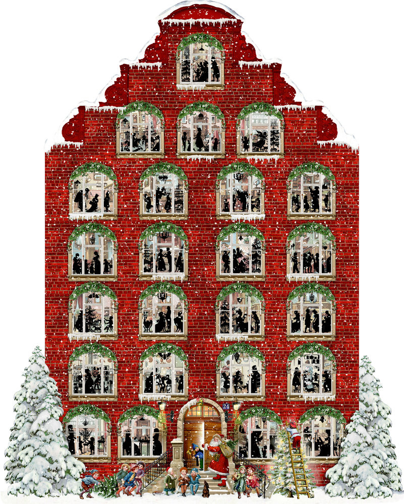 Wand-Adventskalender - Nostalgisches Weihnachtshaus