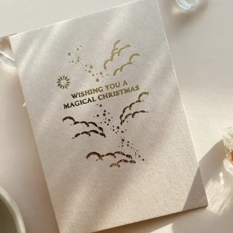 ANNA COSMA Postkarte aus Finnkarton Wishing You A Magical Christmas