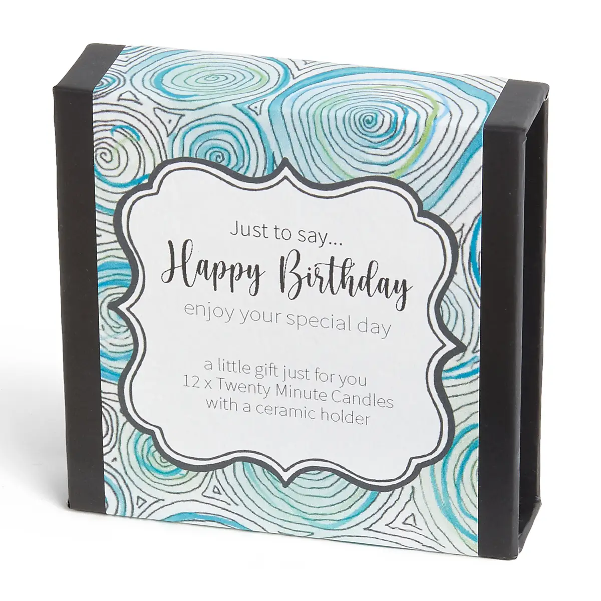 12 Mini Kerzen aus Bienenwachs - Happy Birthday