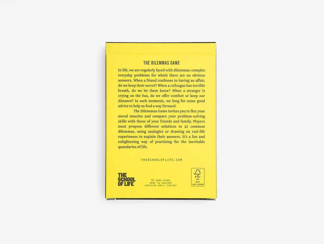 THE SCHOOL OF LIFE The Dilemmas Game