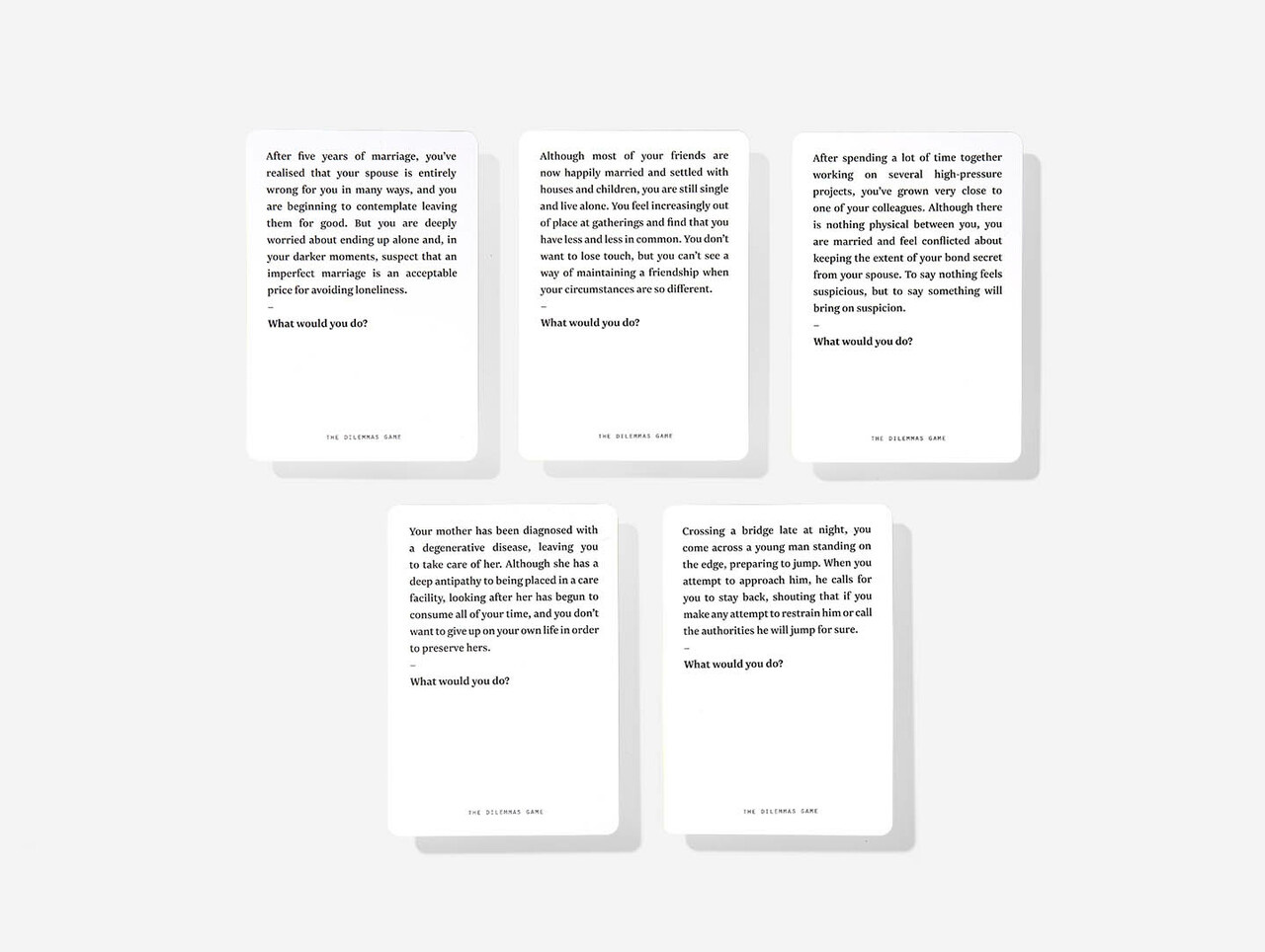 THE SCHOOL OF LIFE The Dilemmas Game