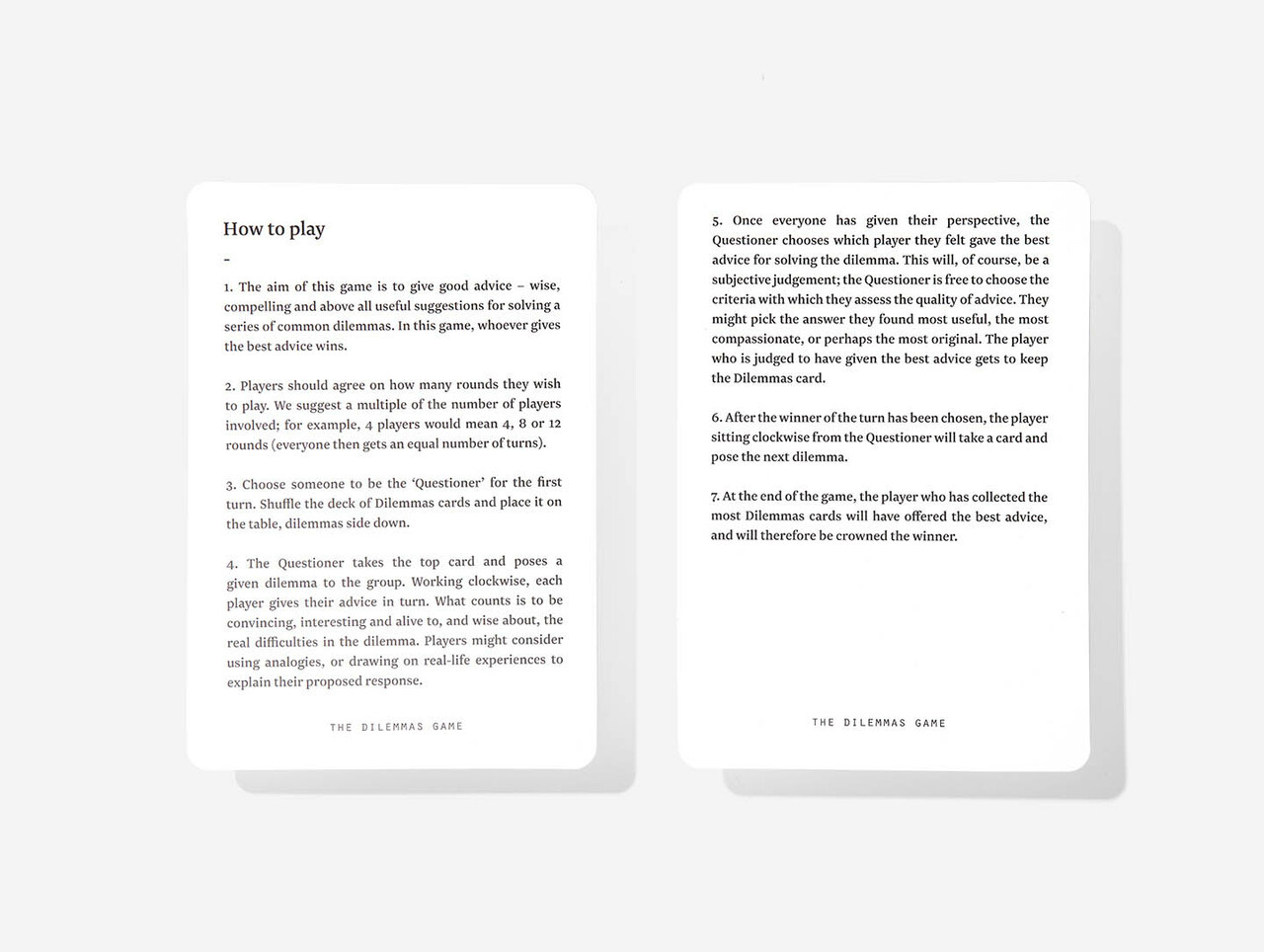 THE SCHOOL OF LIFE The Dilemmas Game