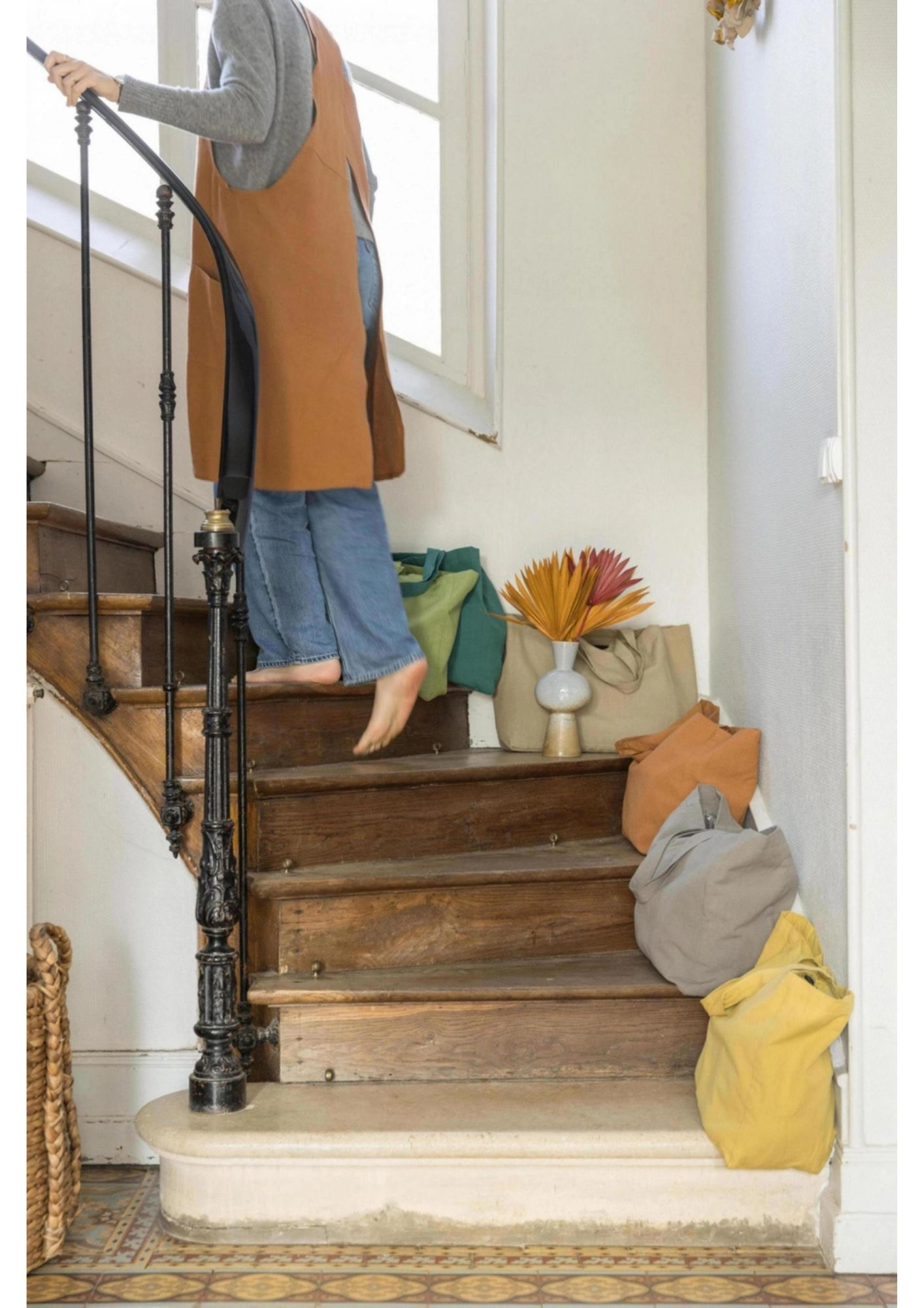 grosse Tasche aus 100% recycelter Baumwolle