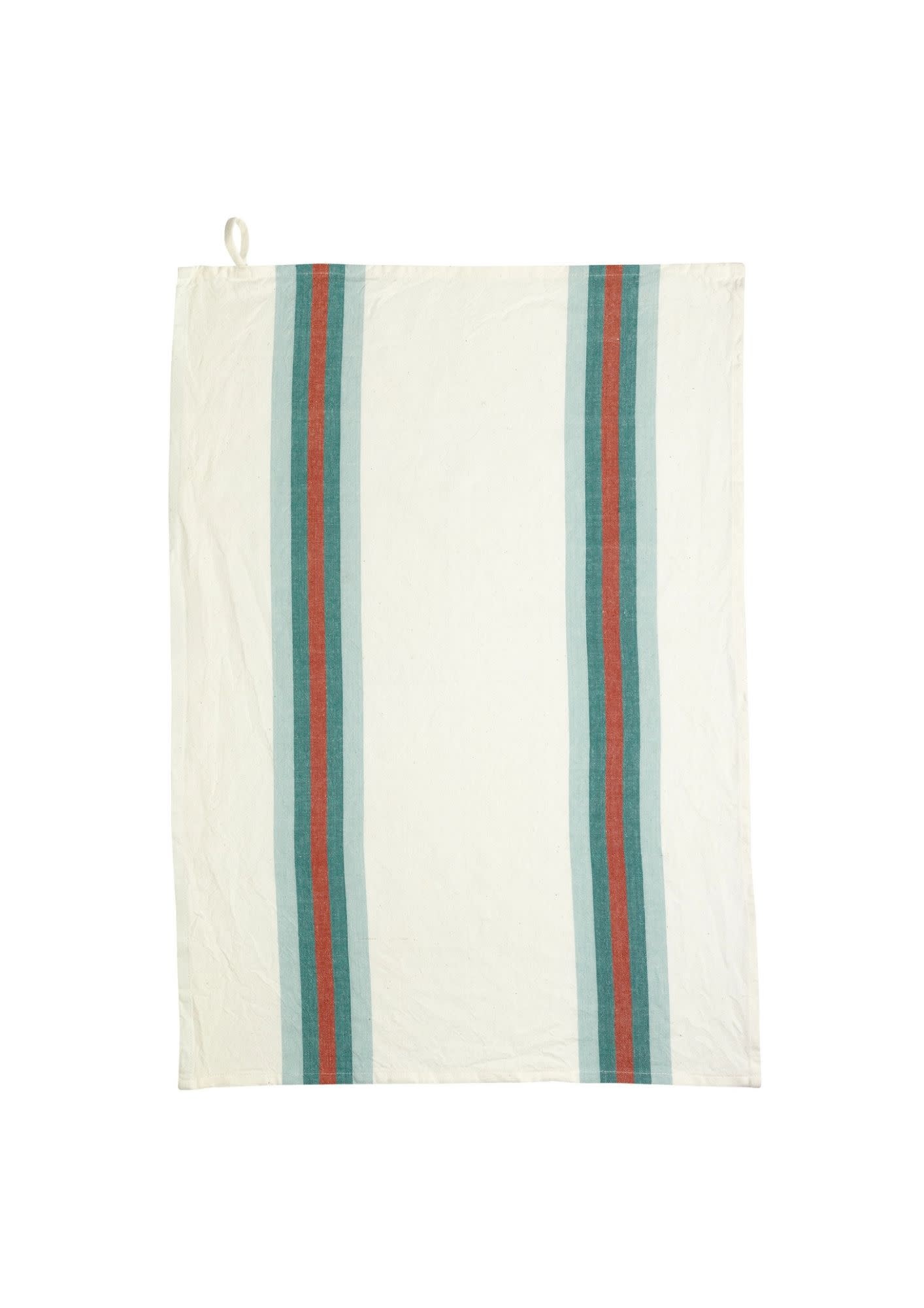 Geschirrtuch aus recycelter Baumwolle Lave Luna Natur / Grün