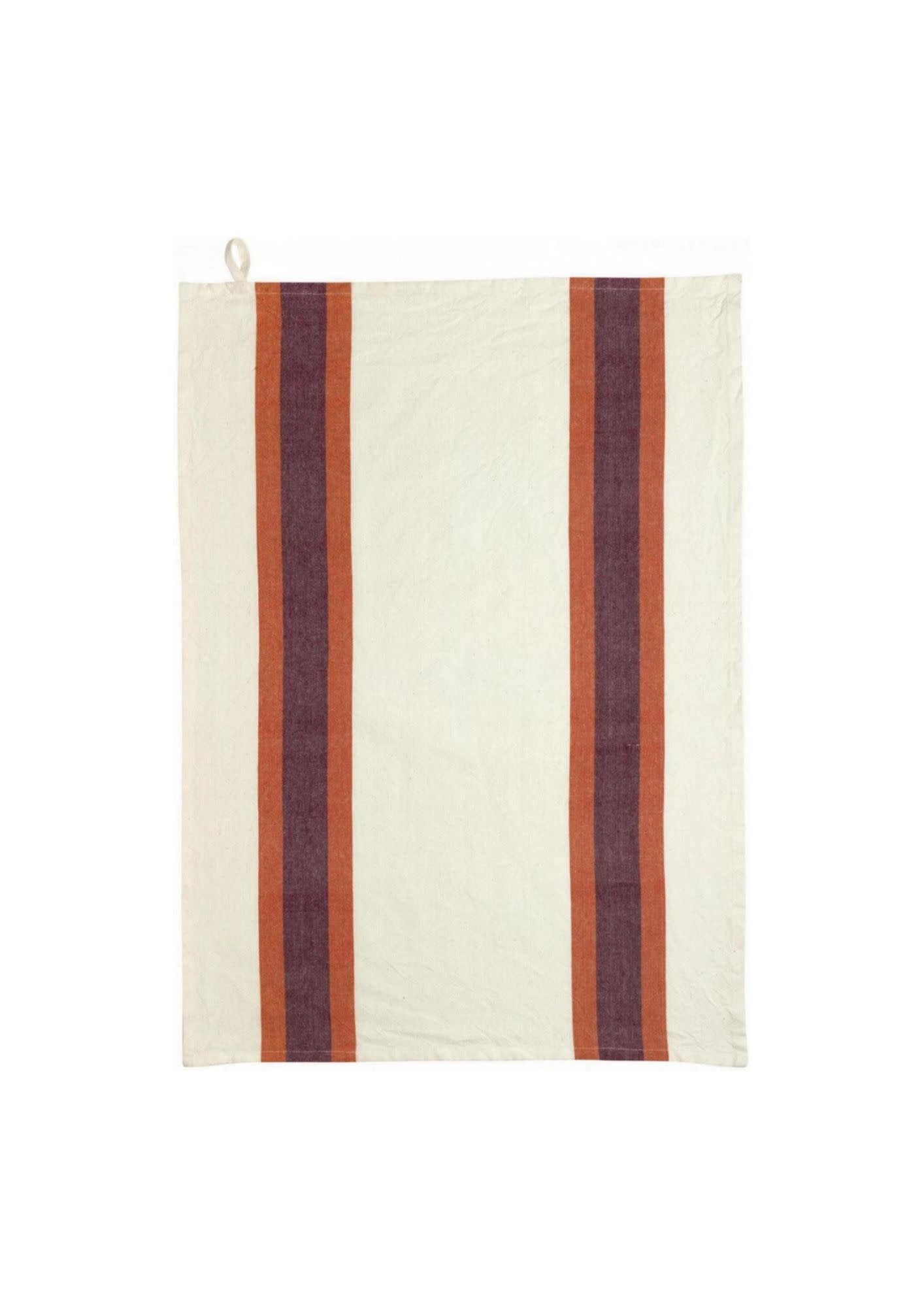 Geschirrtuch aus recycelter Baumwolle Lave Luna Natur / Beere