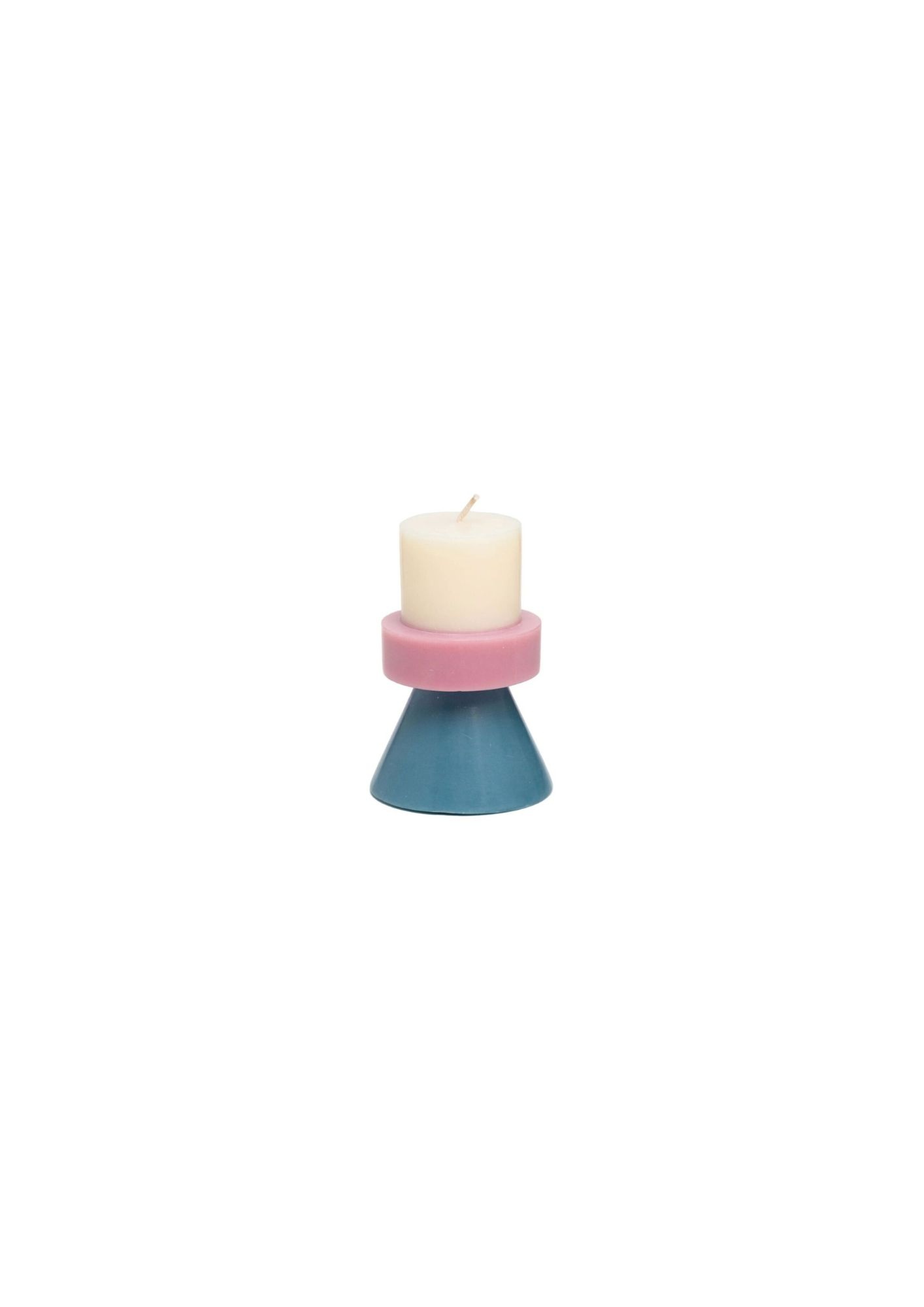 YOD&CO Kerze geometrische Formen - Weiss Rosa Blaugrau