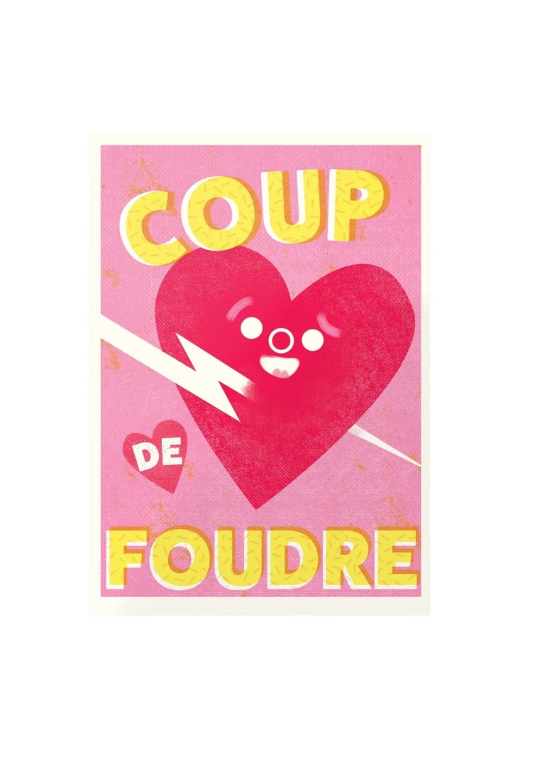 BRUXELLES TE SALUE FIEU Kunstdruck Coup de foudre