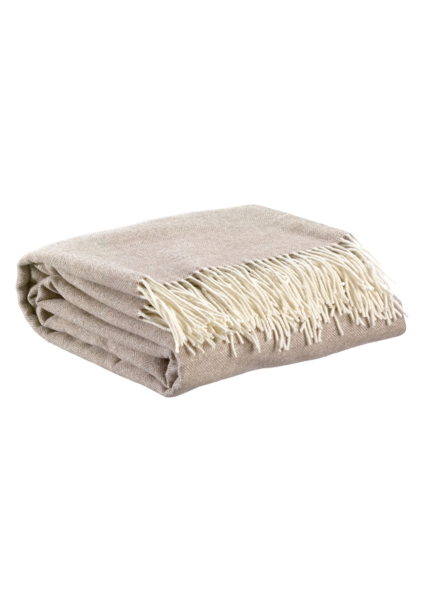 Merino- und Kaschmirdecke in drei Farben