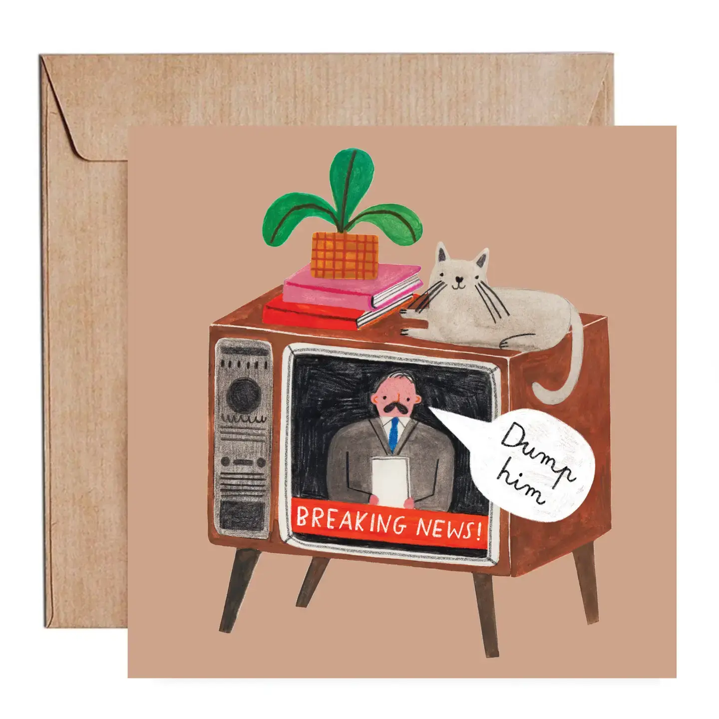 DARIA SOLAK ILLUSTRATIONS Doppelkarte Breaking News