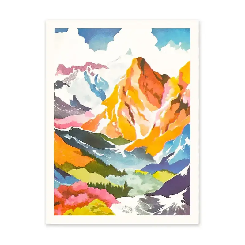 OHH DEER Riso Print Berge