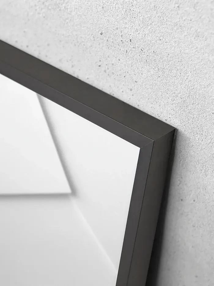 CHICURA Bilderrahmen verschiedene Grössen Glas Aluminium schwarz 30 x 40 cm