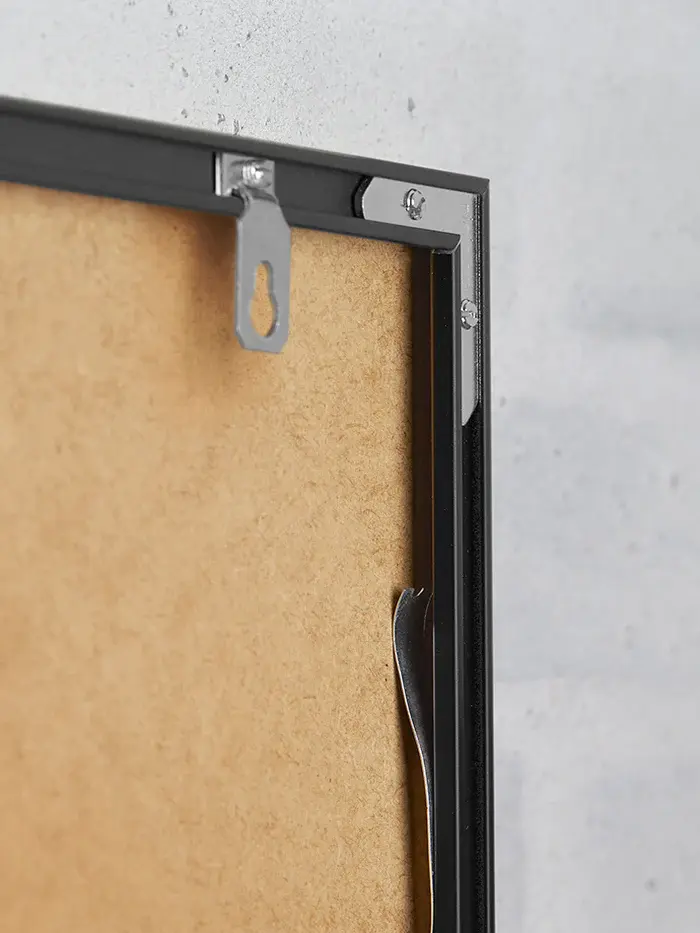 CHICURA Bilderrahmen verschiedene Grössen Glas Aluminium schwarz 30 x 40 cm
