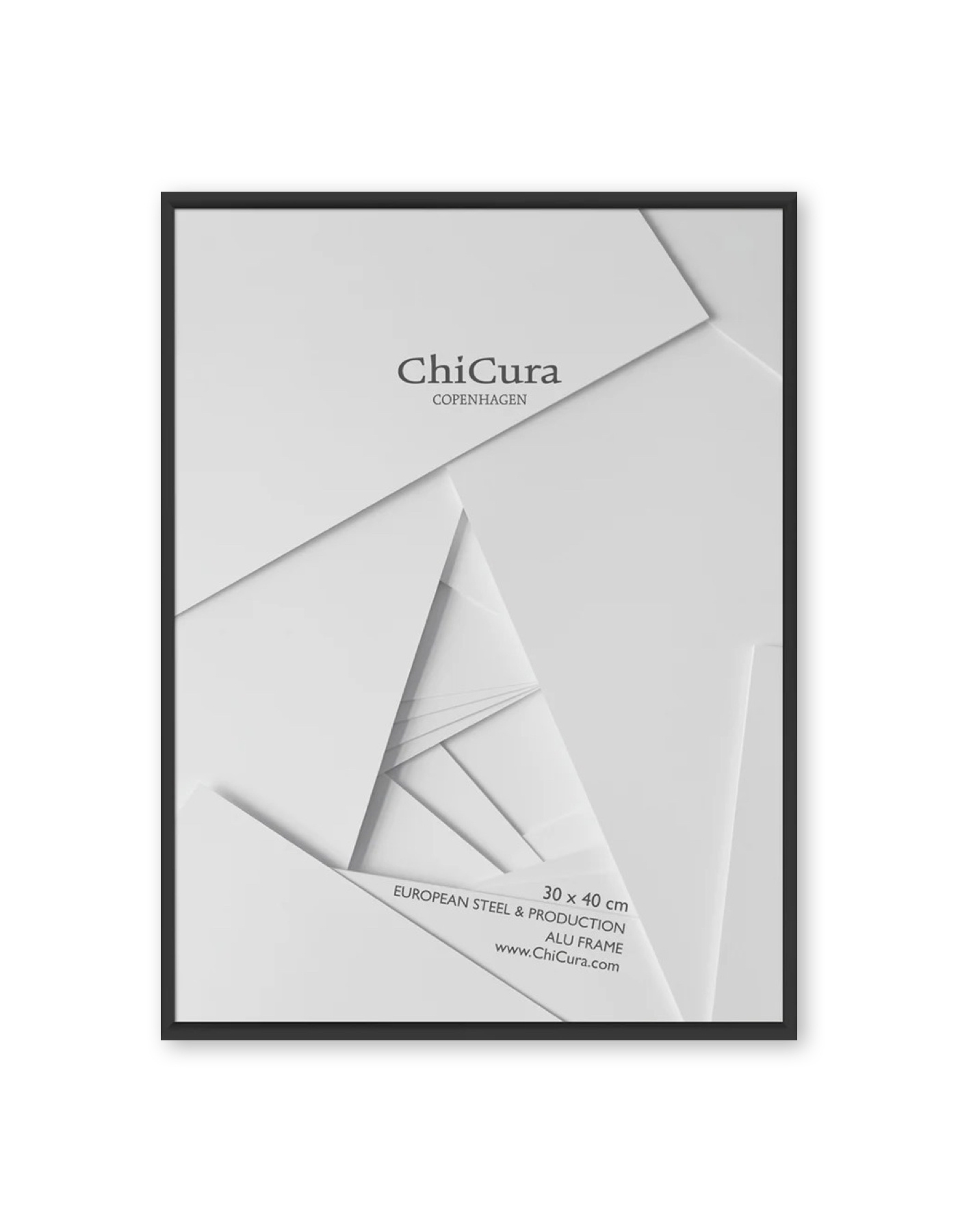 CHICURA Bilderrahmen verschiedene Grössen Glas Aluminium schwarz 30 x 40 cm