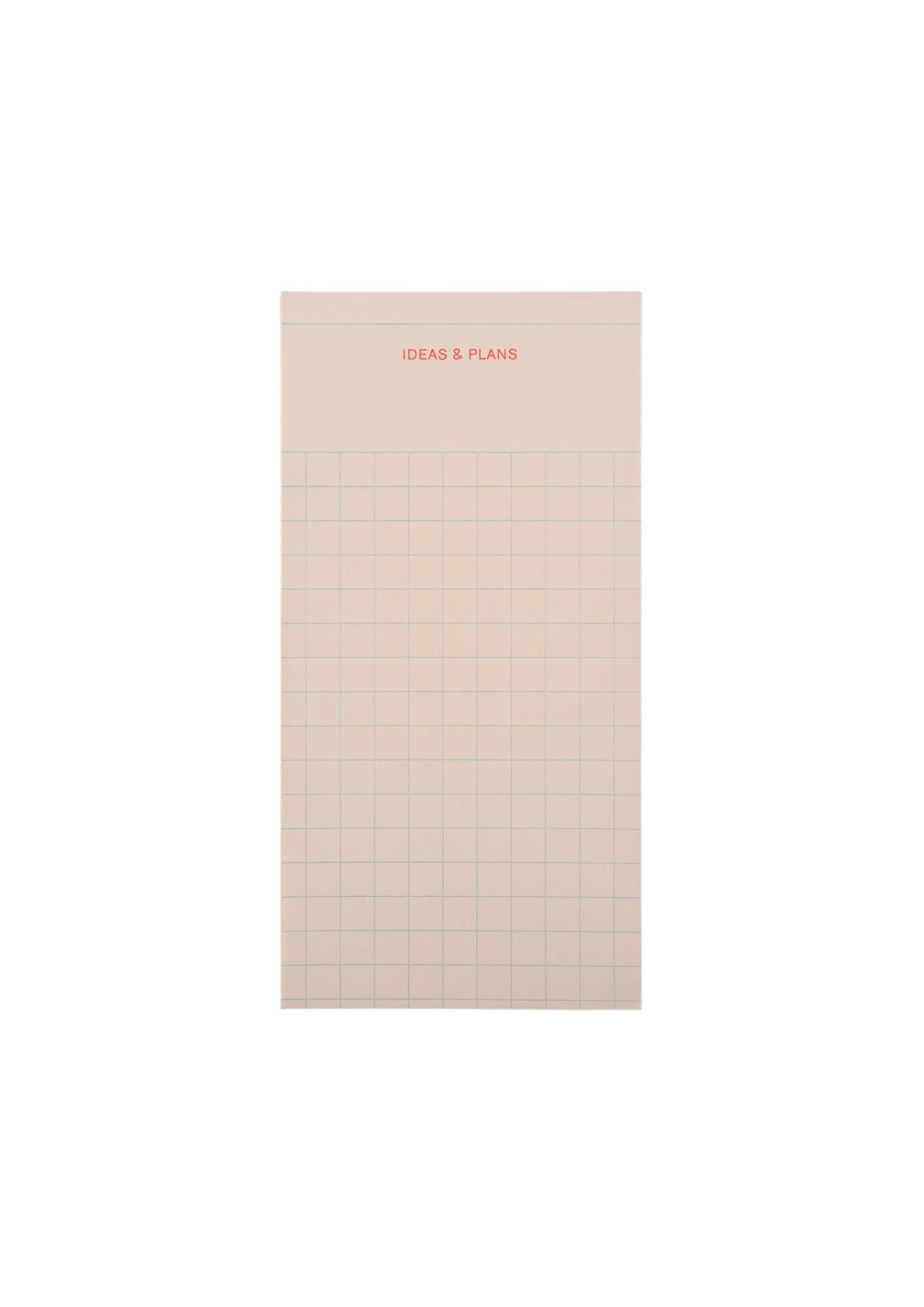 LE TYPOGRAPHE Abreissblock / Notepad IDEAS & PLANS - coral