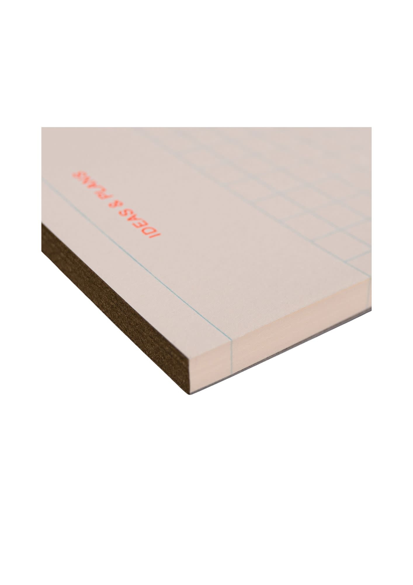 LE TYPOGRAPHE Abreissblock / Notepad IDEAS & PLANS - coral