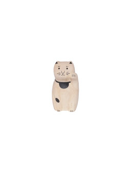T-LAB Helle Katze - Engimon Wooden Lucky Cat