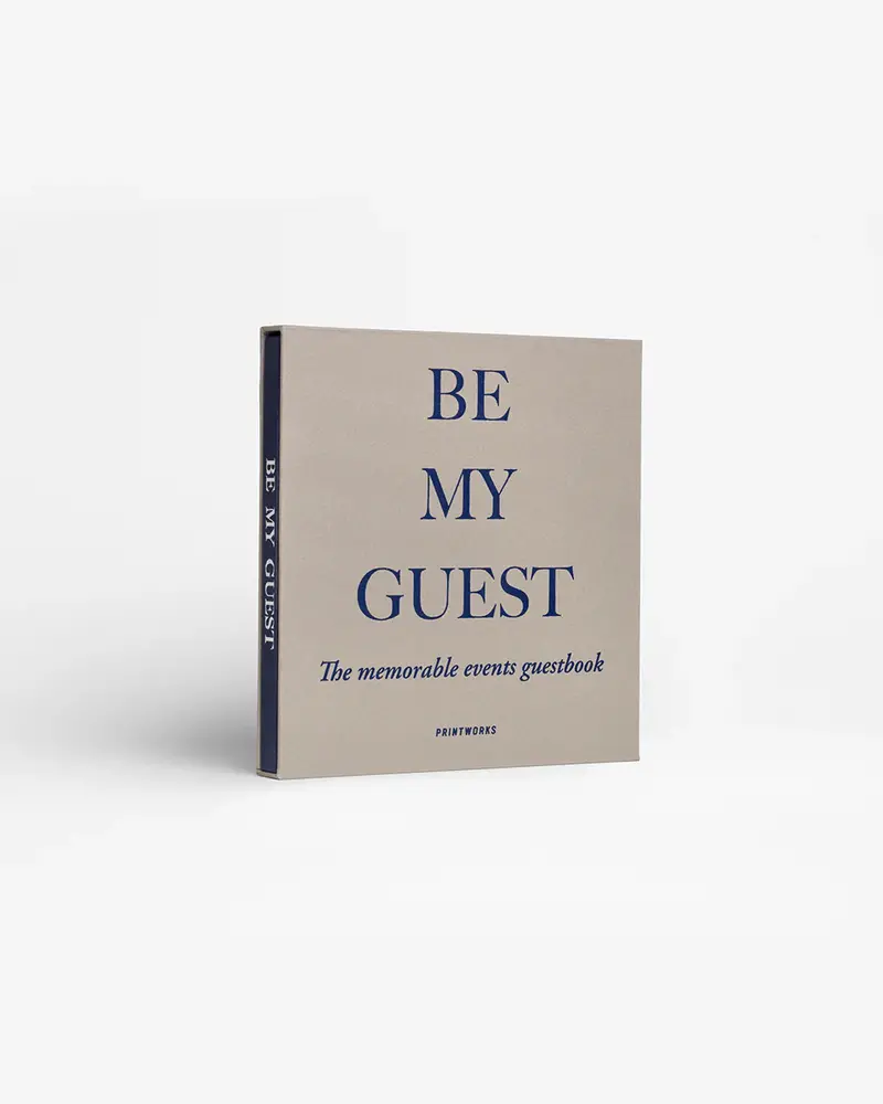 PRINTWORKS Gästebuch Be My Guest grau blau
