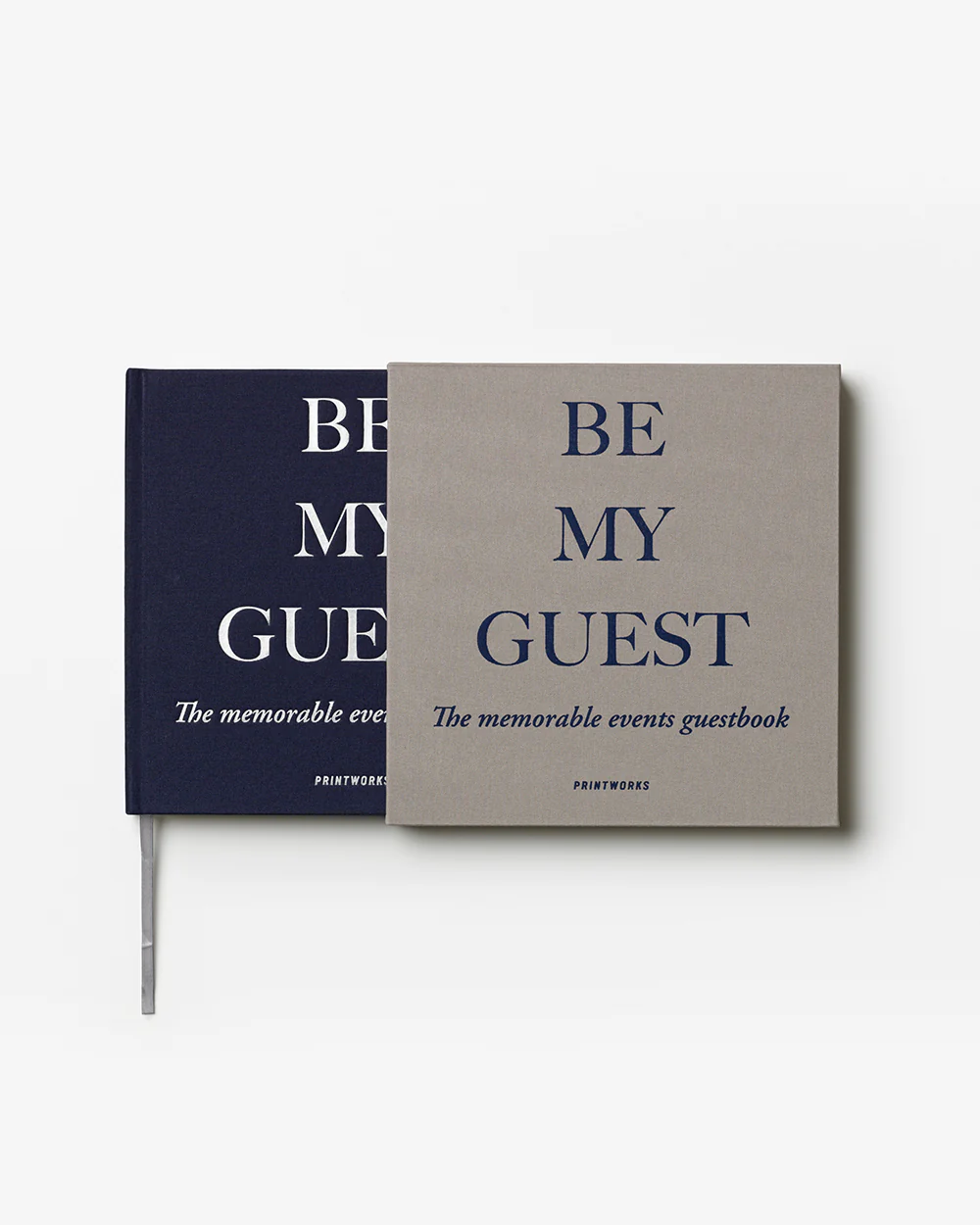 PRINTWORKS Gästebuch Be My Guest grau blau