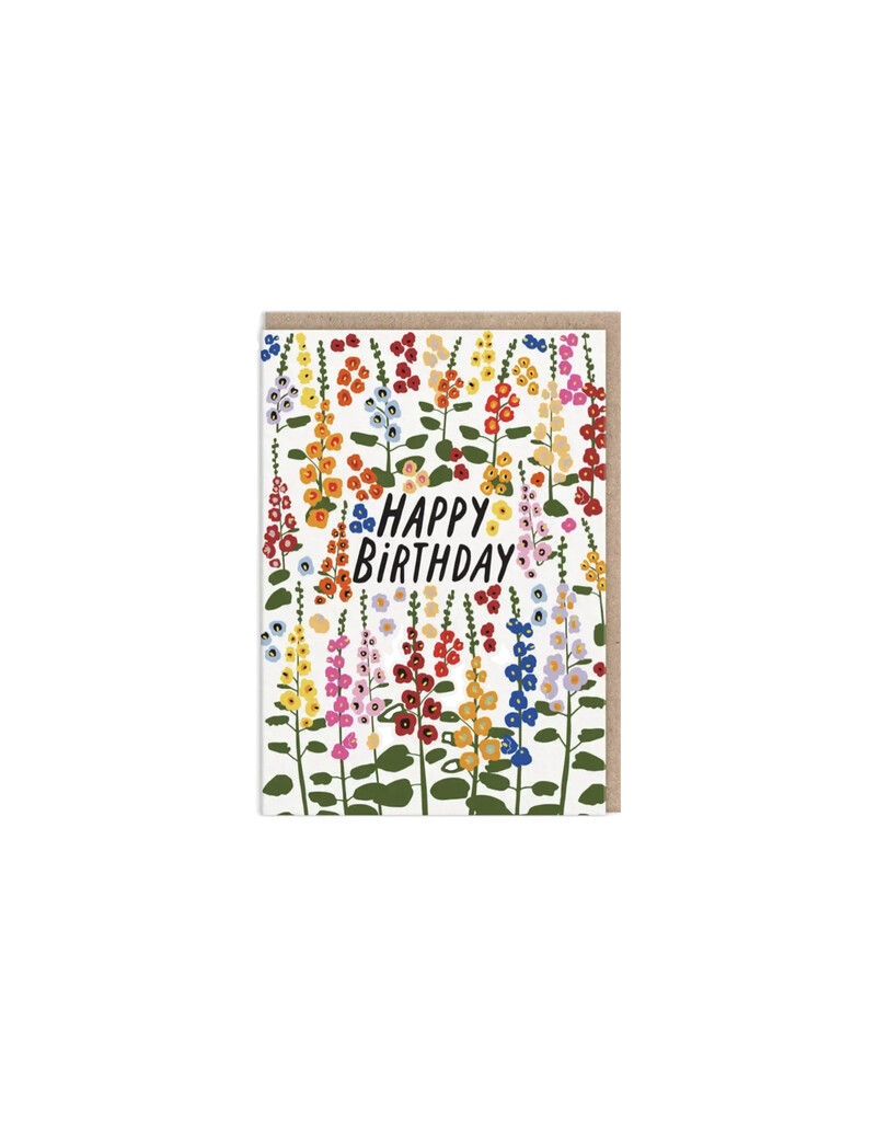 OHH DEER Doppelkarte Blumen Happy Birthday