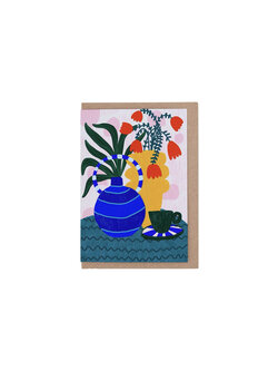 EVERMADE Doppelkarte tulips and coffee greetings