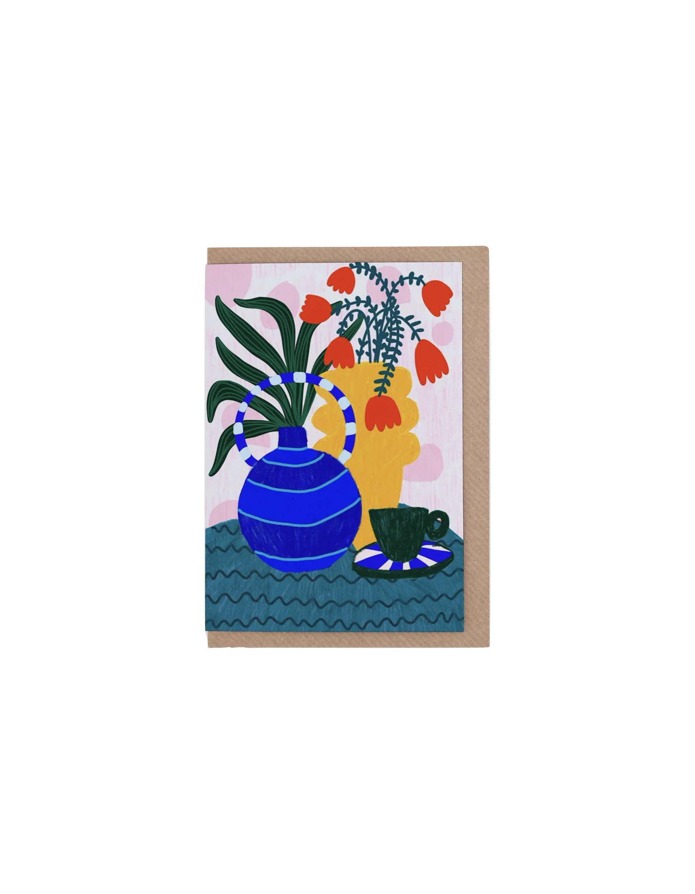 EVERMADE Doppelkarte tulips and coffee greetings