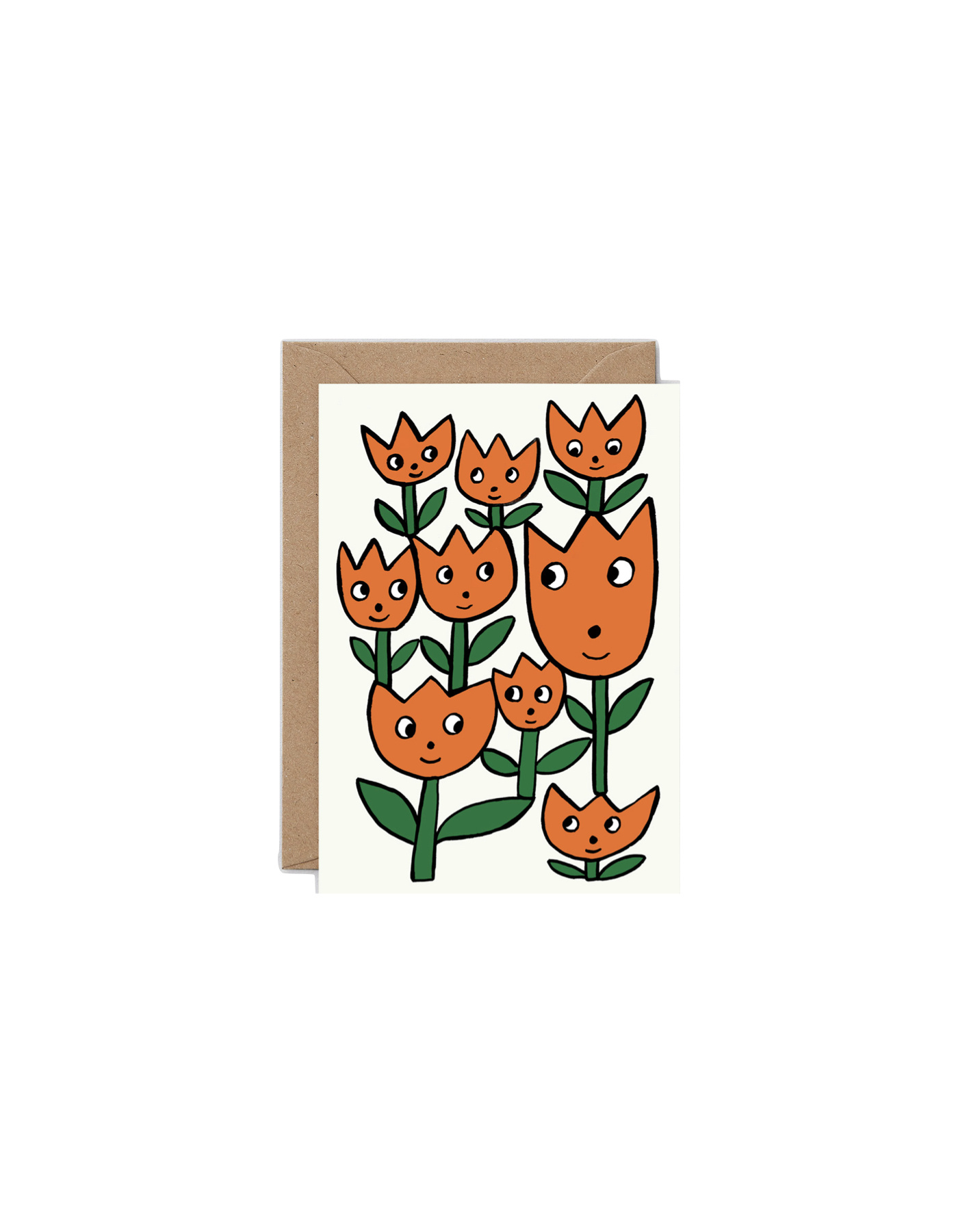 WRAP Doppelkarte lächelnde Tulpen