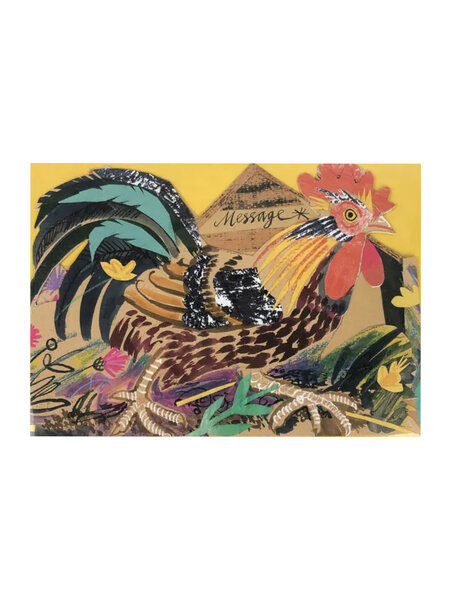 3D Grusskarte Hühner