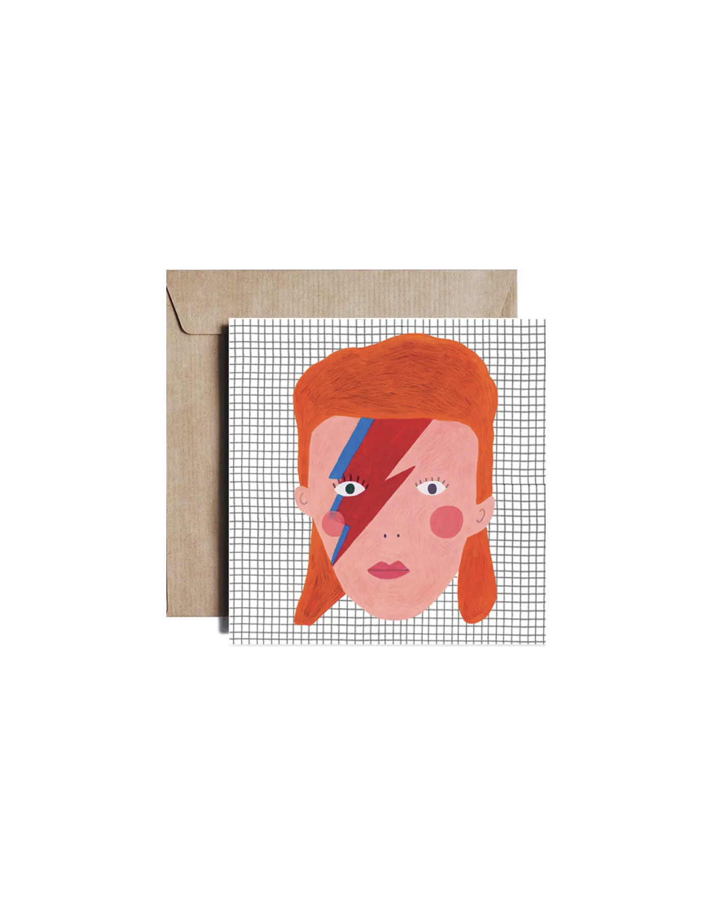 DARIA SOLAK ILLUSTRATIONS Doppelkarte mit Umschlag BOWIE