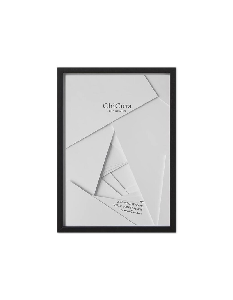 CHICURA Bilderrahmen verschiedene Grössen Acrylglas massive Eiche schwarz