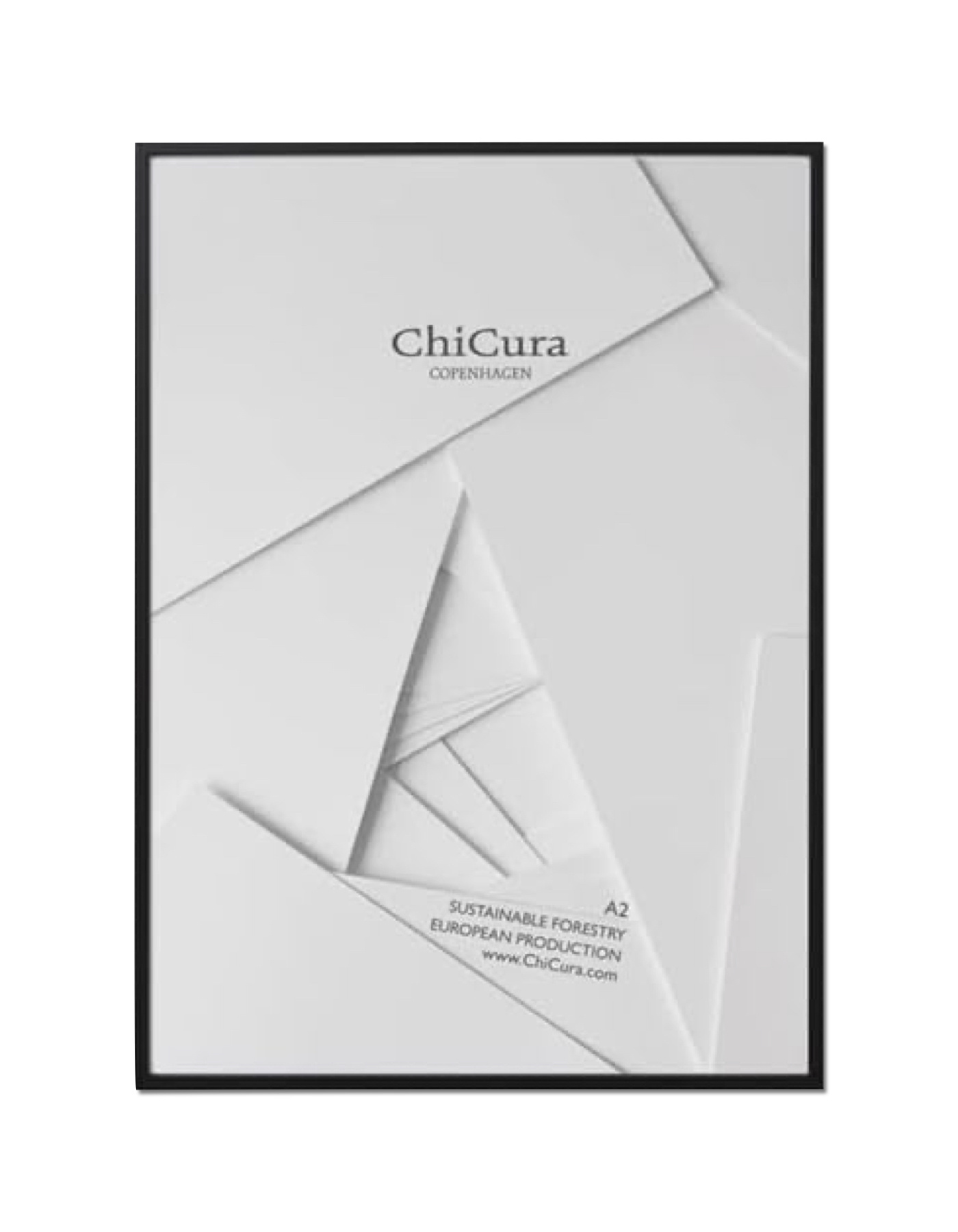 CHICURA Bilderrahmen verschiedene Grössen Acrylglas massive Eiche schwarz