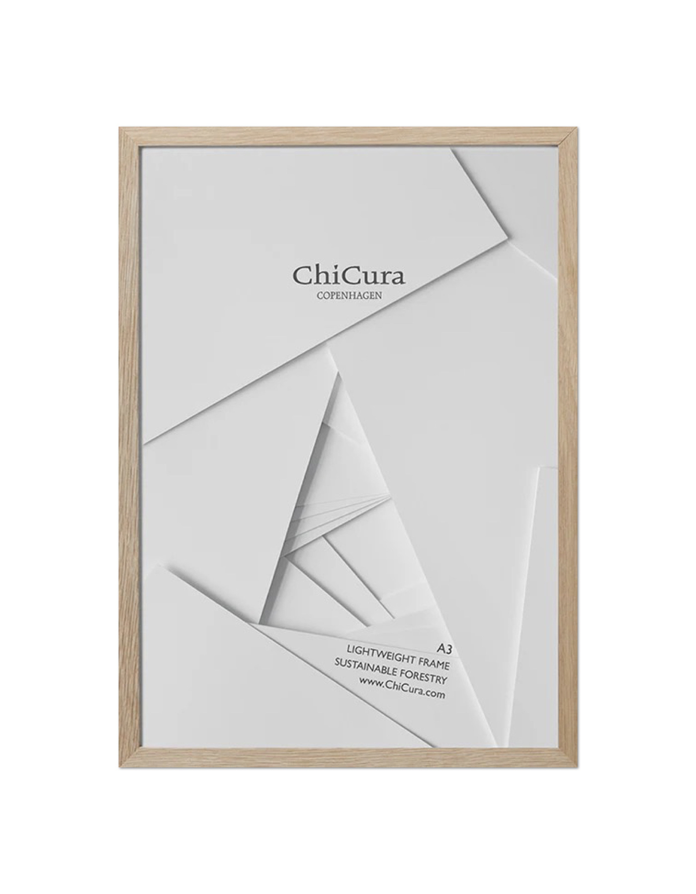 CHICURA Bilderrahmen verschiedene Grössen Acrylglas massive Eiche