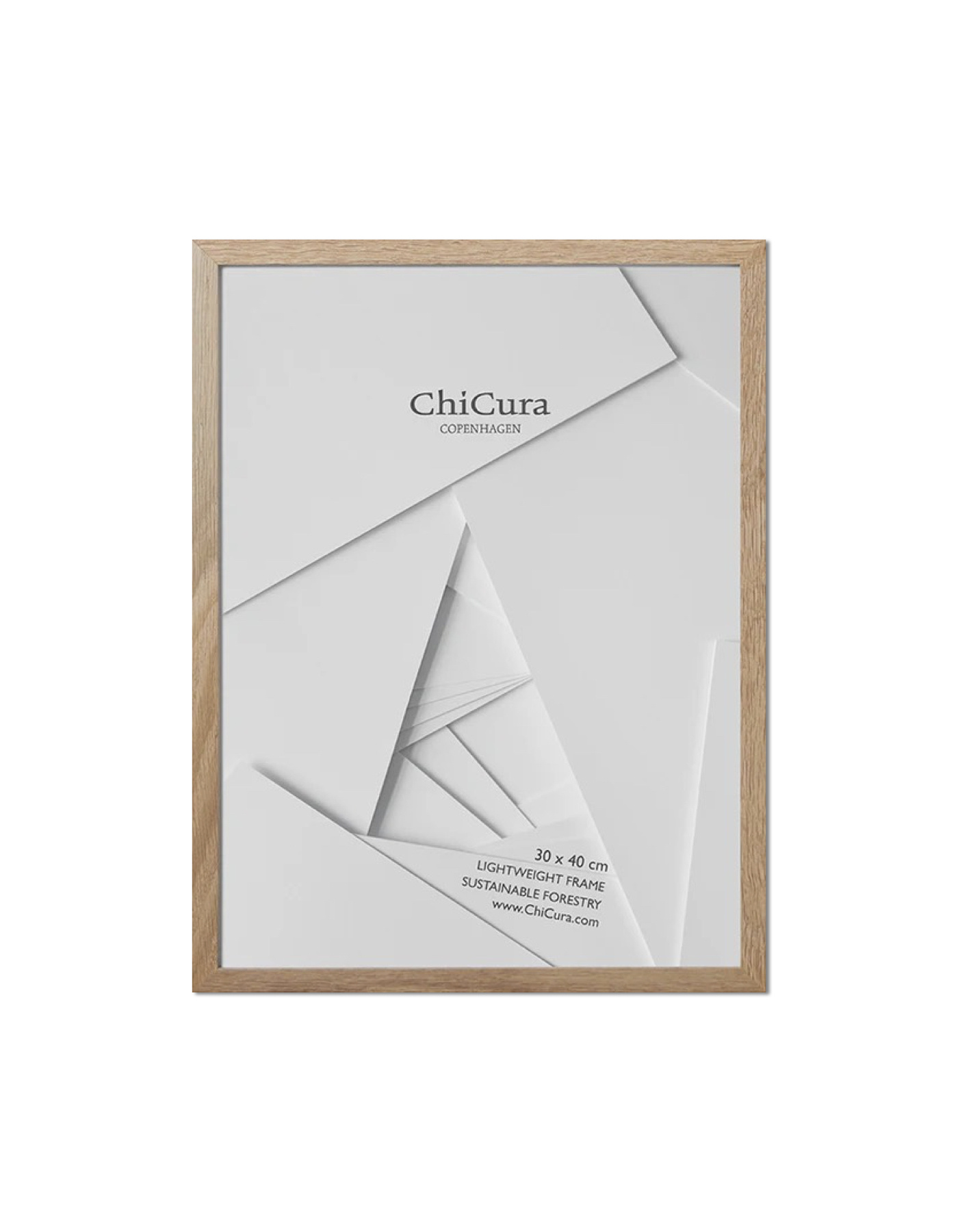 CHICURA Bilderrahmen verschiedene Grössen Acrylglas massive Eiche