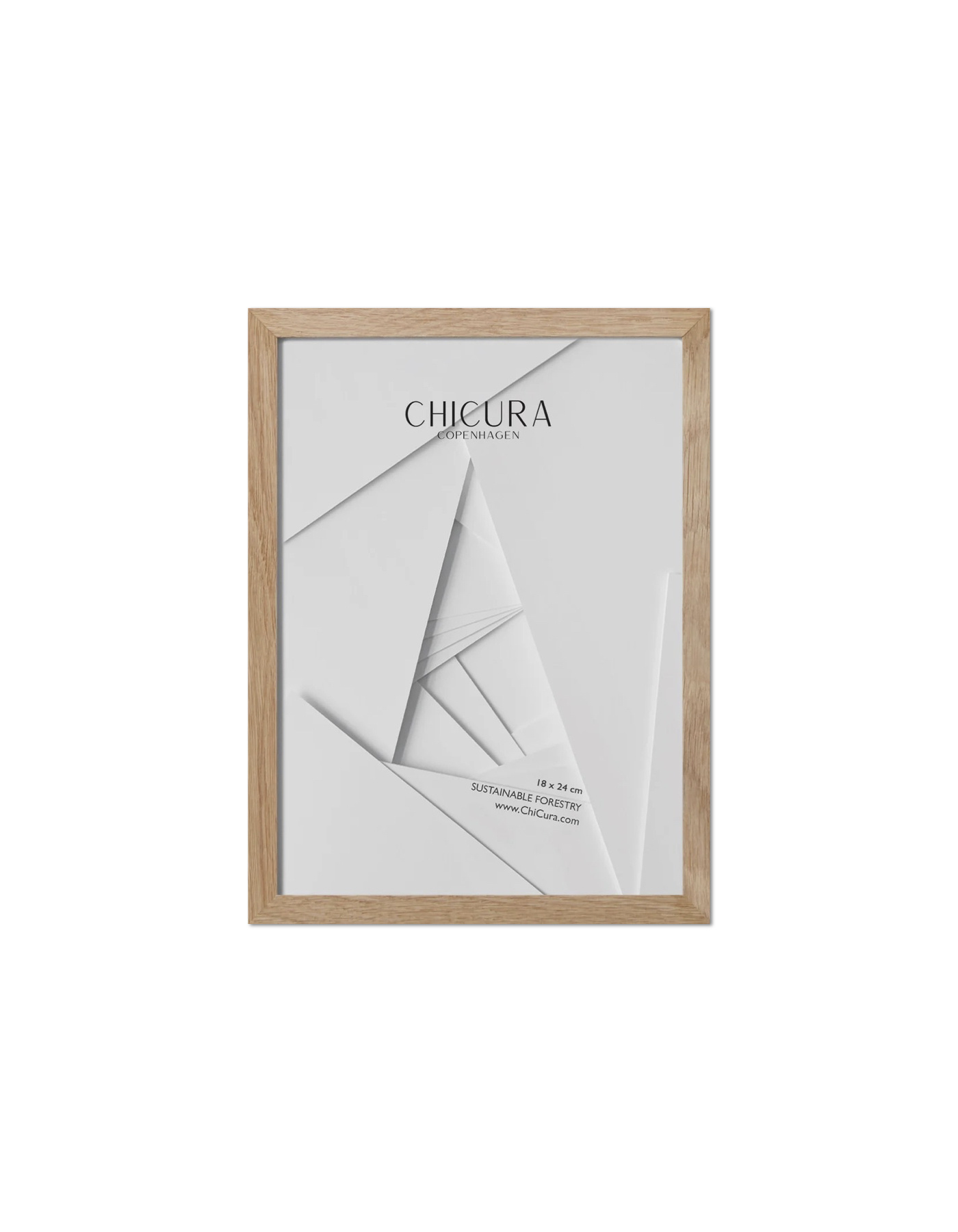 CHICURA Bilderrahmen verschiedene Grössen Acrylglas massive Eiche