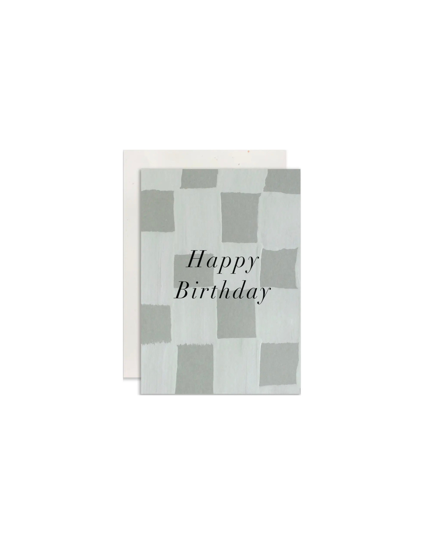 MOGLEA Doppelkarte Happy Birthday Kariert