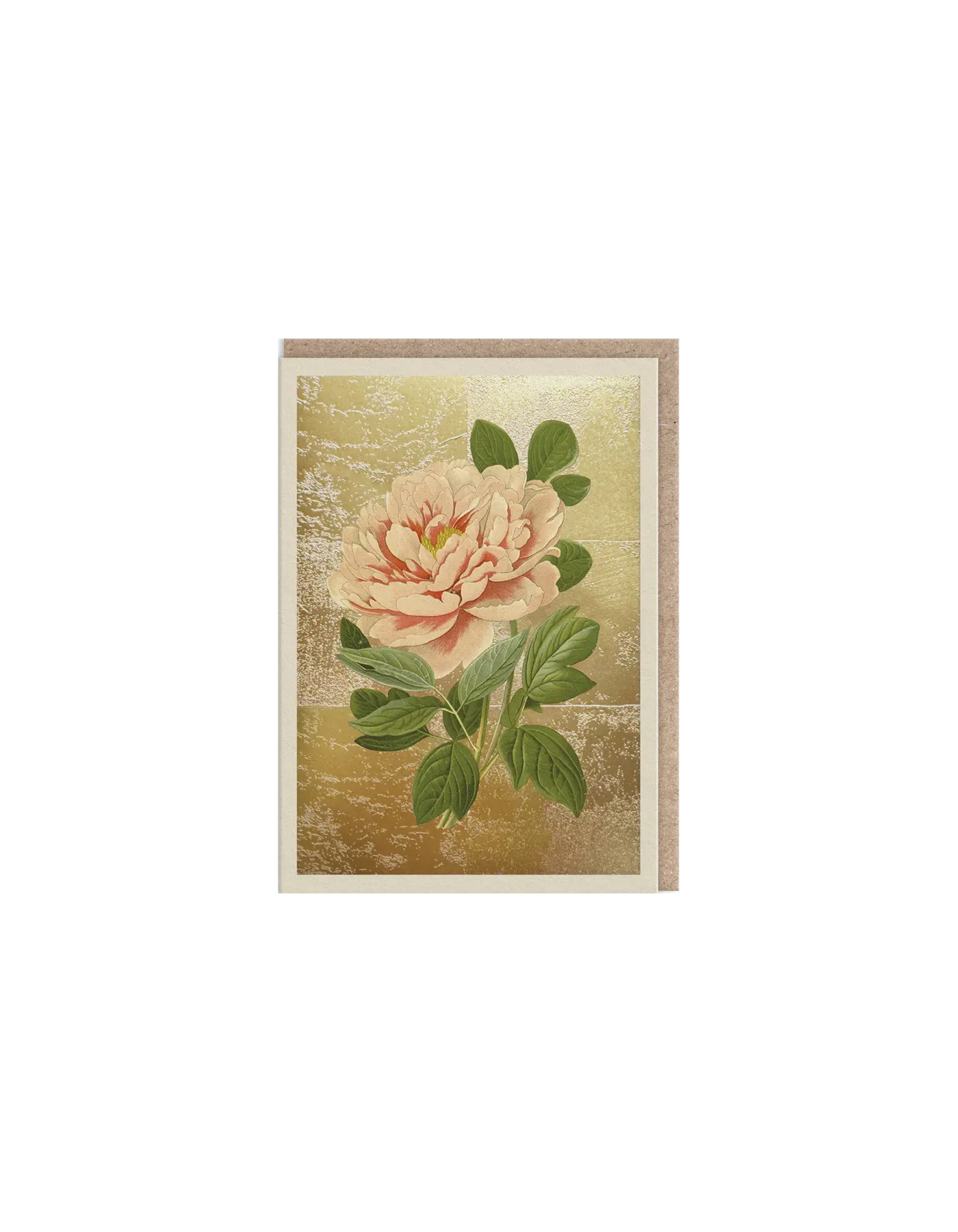 OHH DEER Doppelkarte Pfingstrose Golden foliert