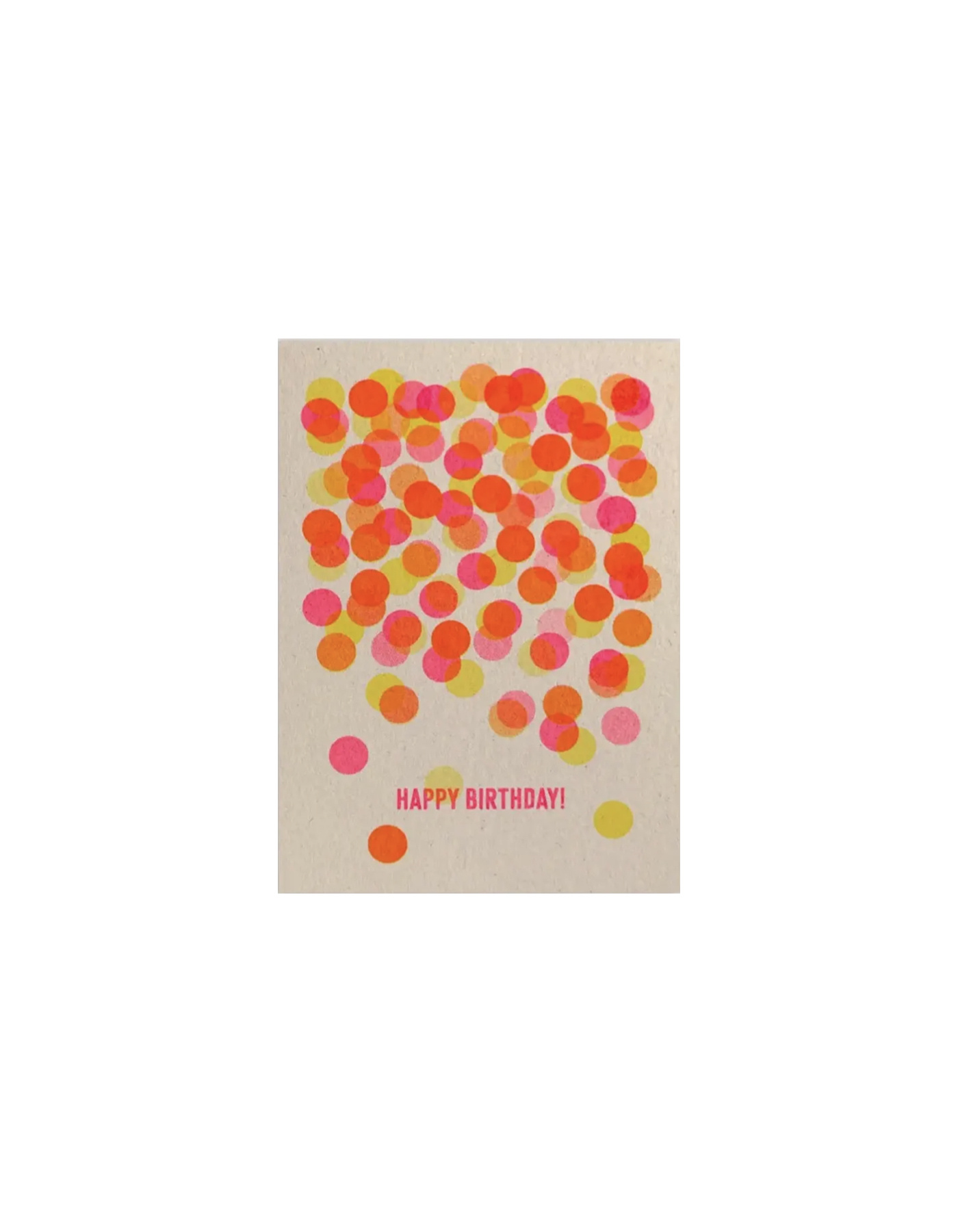 TOGETHERY Riso Karte mit Couvert HAPPY BIRTHDAY Confetti