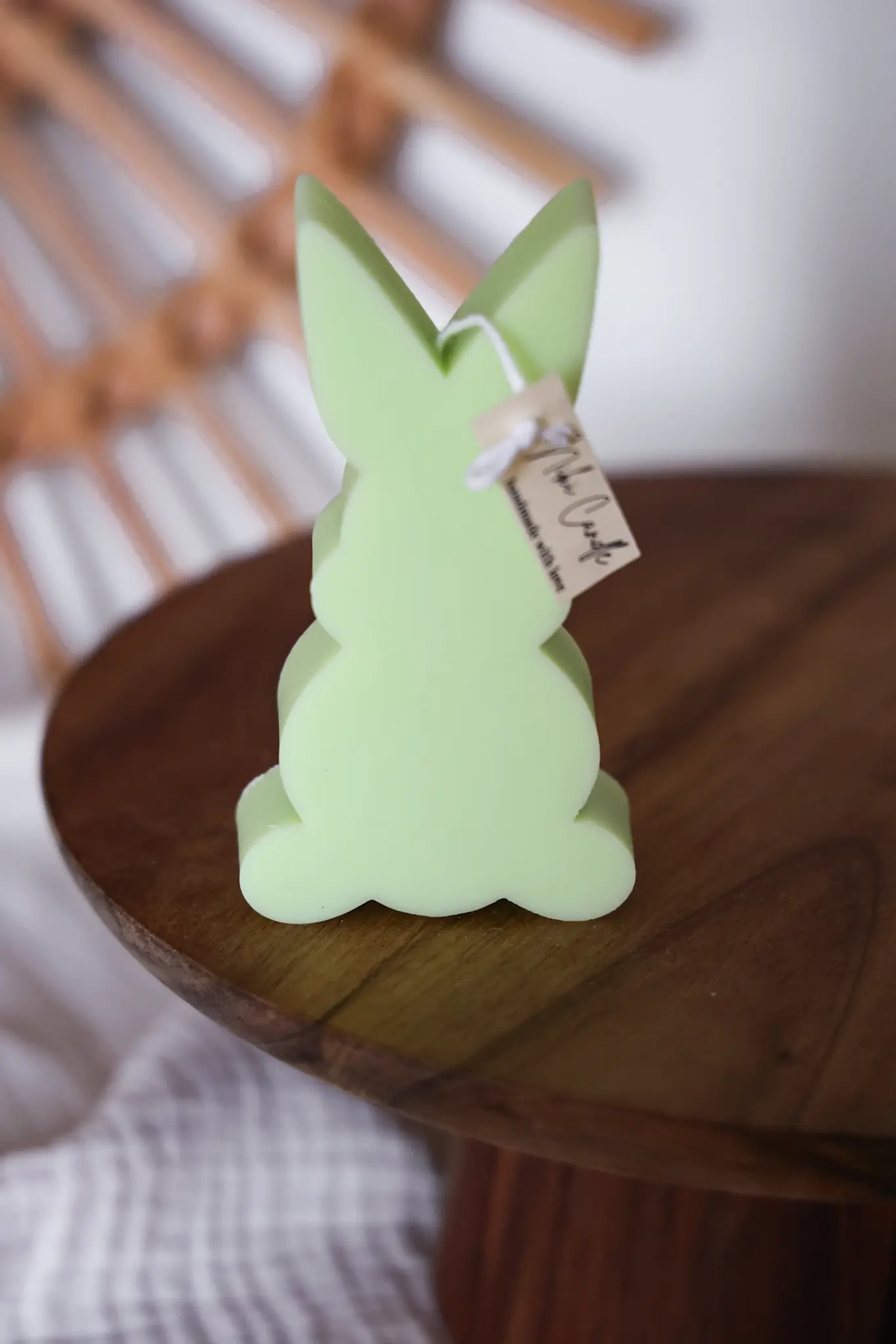 Kerze Osterhase grün