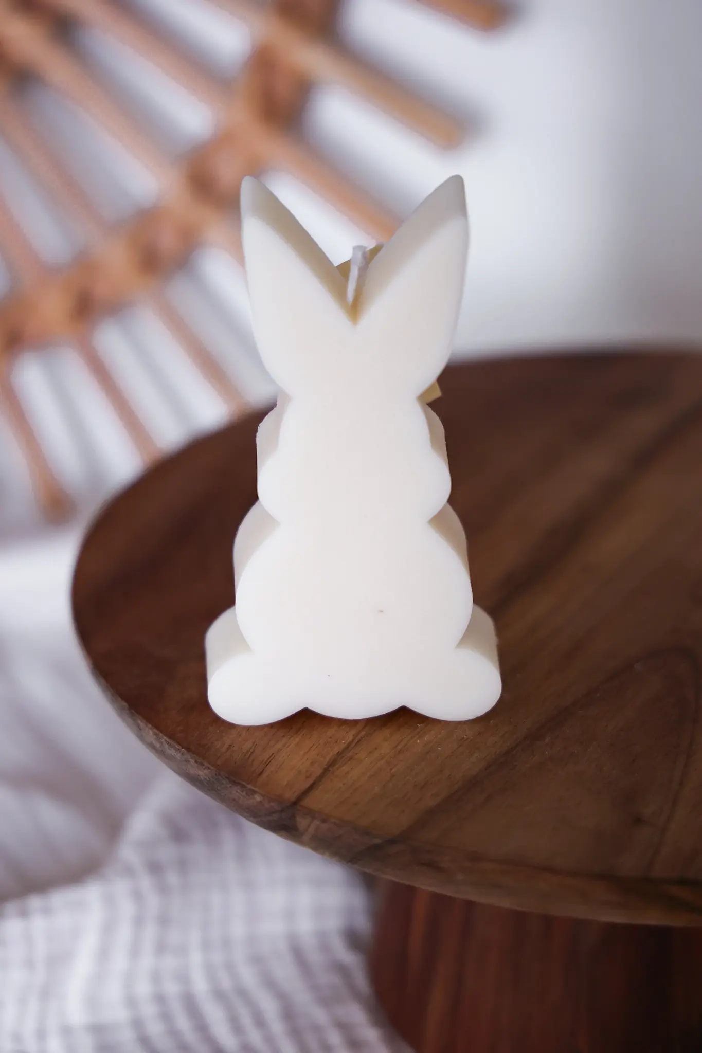 Kerze Osterhase natur