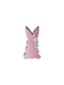 Kerze Osterhase rosa