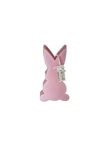 Kerze Osterhase rosa