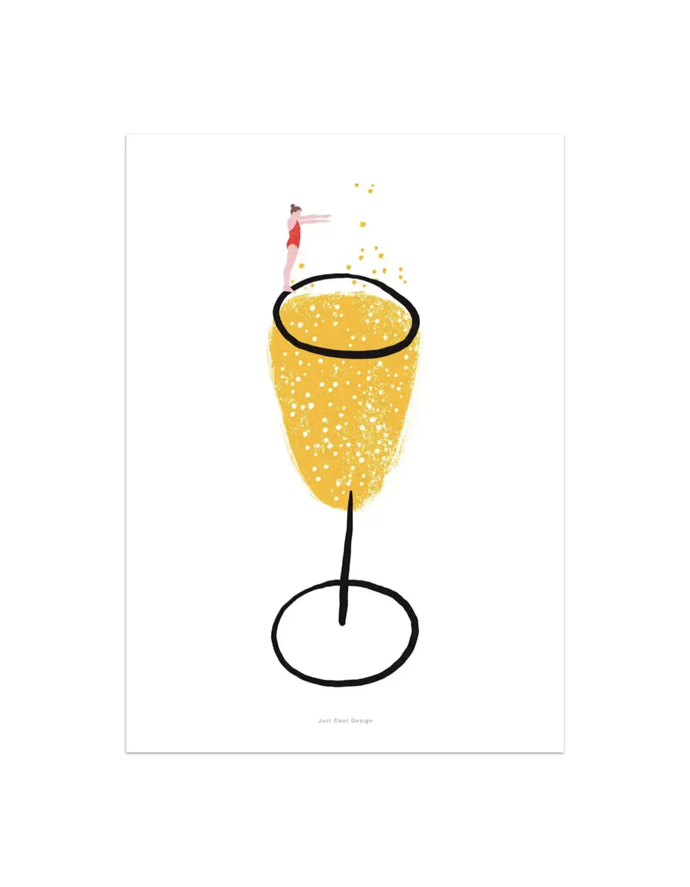 Kunstdruck A4 Champagne!