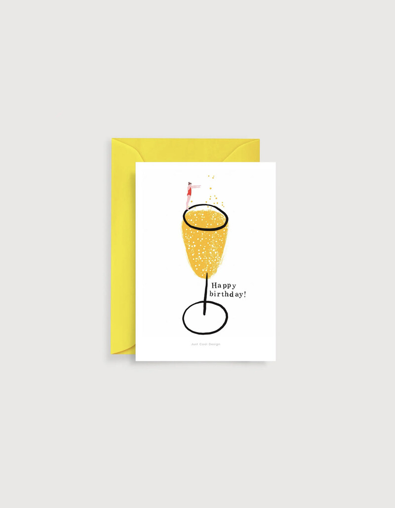 JUST COOL DESIGN mini Kunstprint Champagner