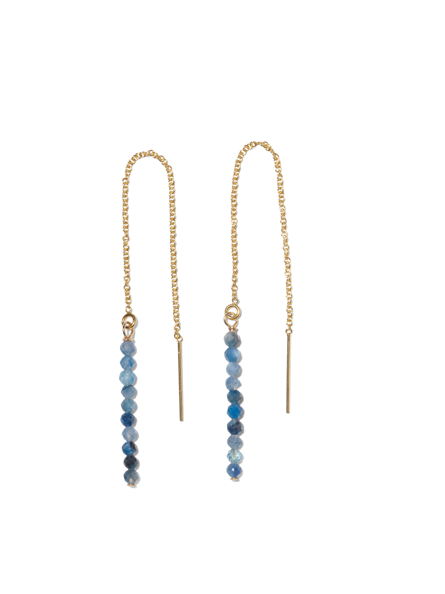 NOUVEL ÉTÉ ANNA, Ketten-Ohrhänger, 14-karat gold filled, verschiedene Edelsteine