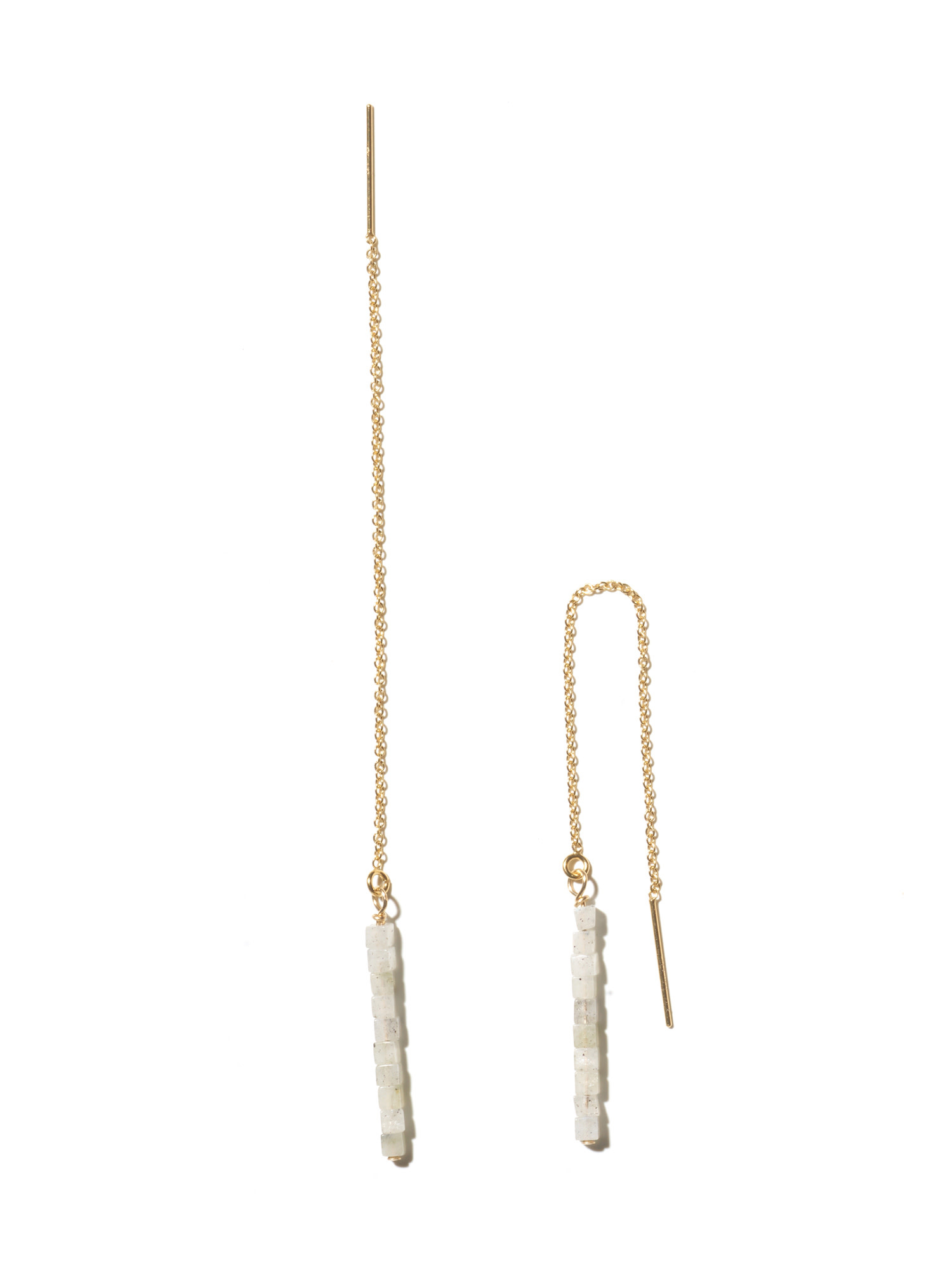 NOUVEL ÉTÉ ANNA, Ketten-Ohrhänger, 14-karat gold filled, verschiedene Edelsteine